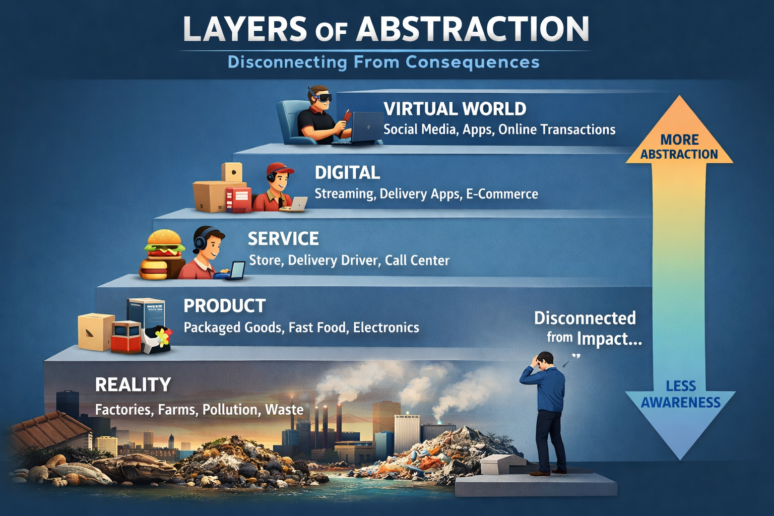 Layers of abstraction reducing accountability