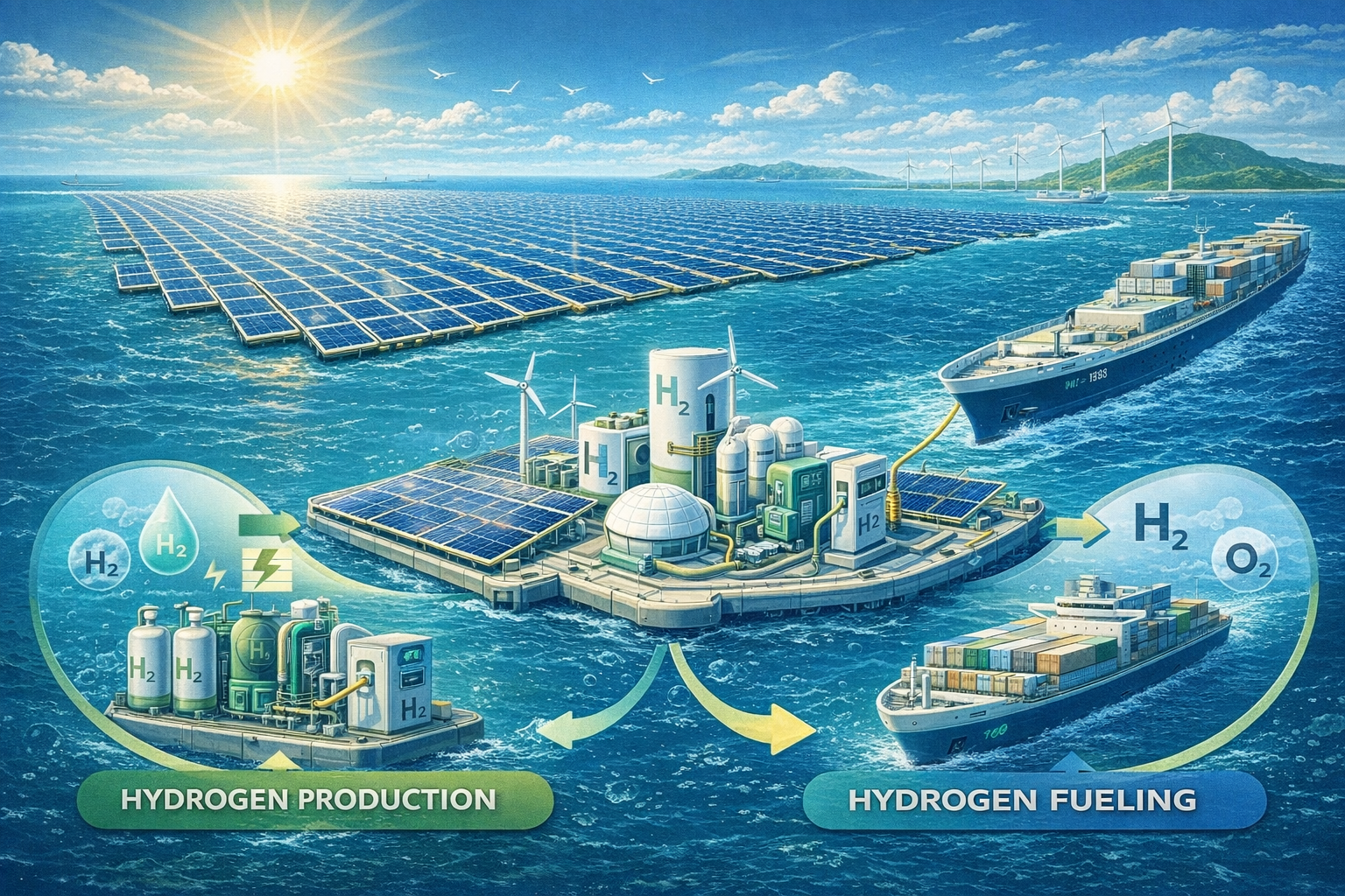 Ocean-based solar energy array