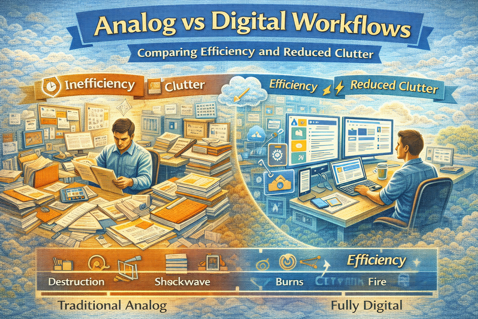 Digital vs analog productivity comparison