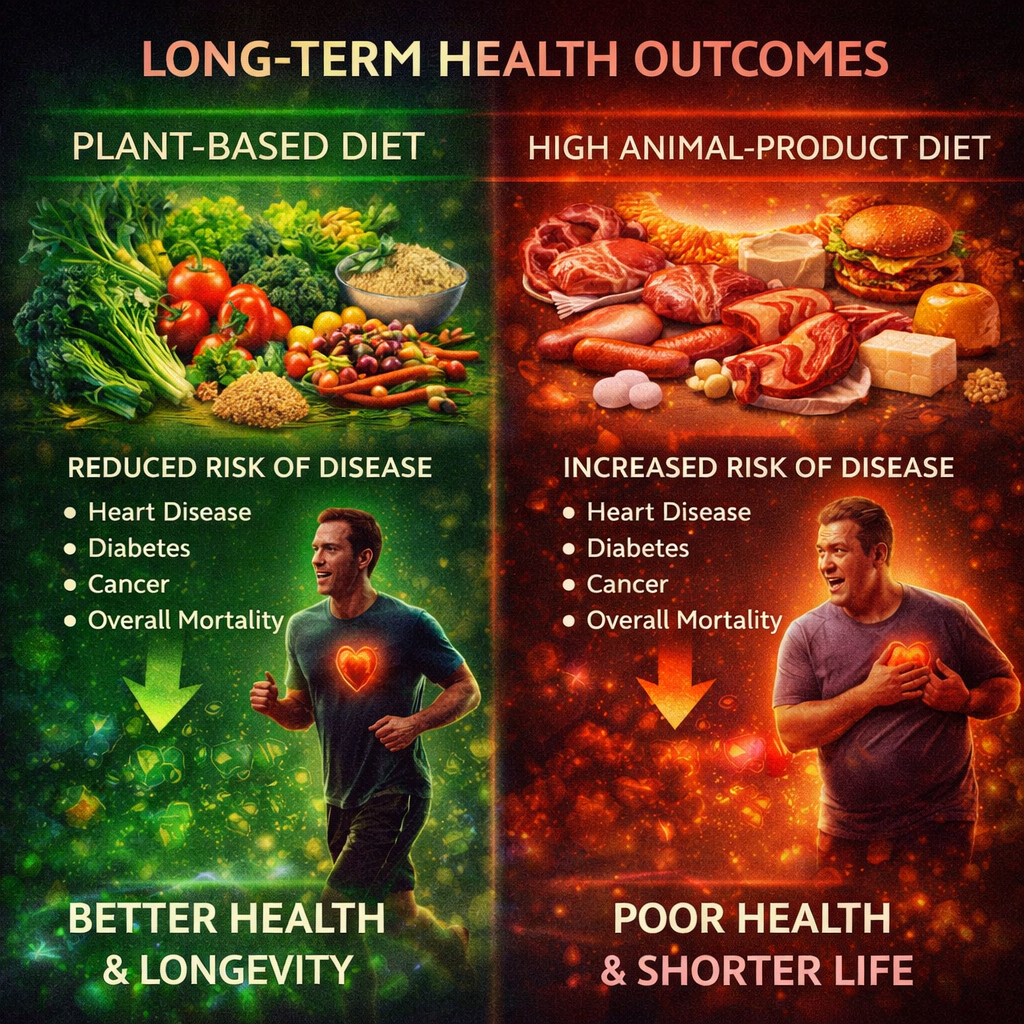 Plant-based vs animal-based health outcomes