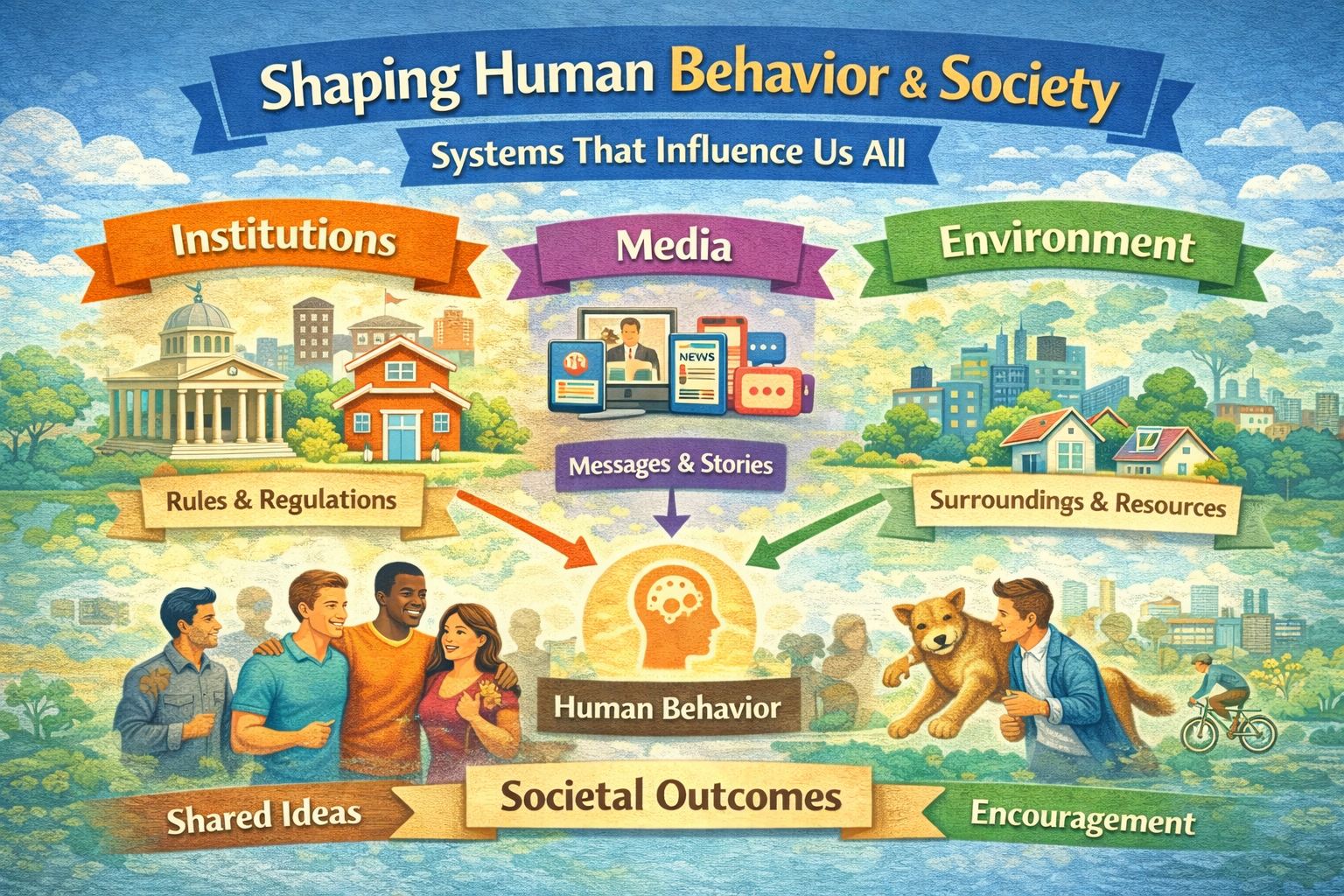Systems shaping human behavior