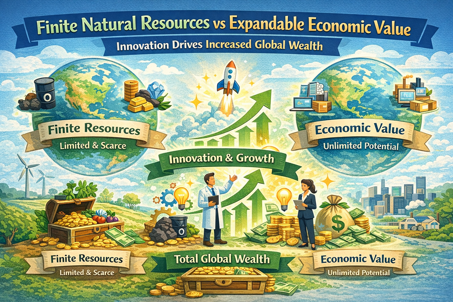 Global wealth creation vs resource distribution