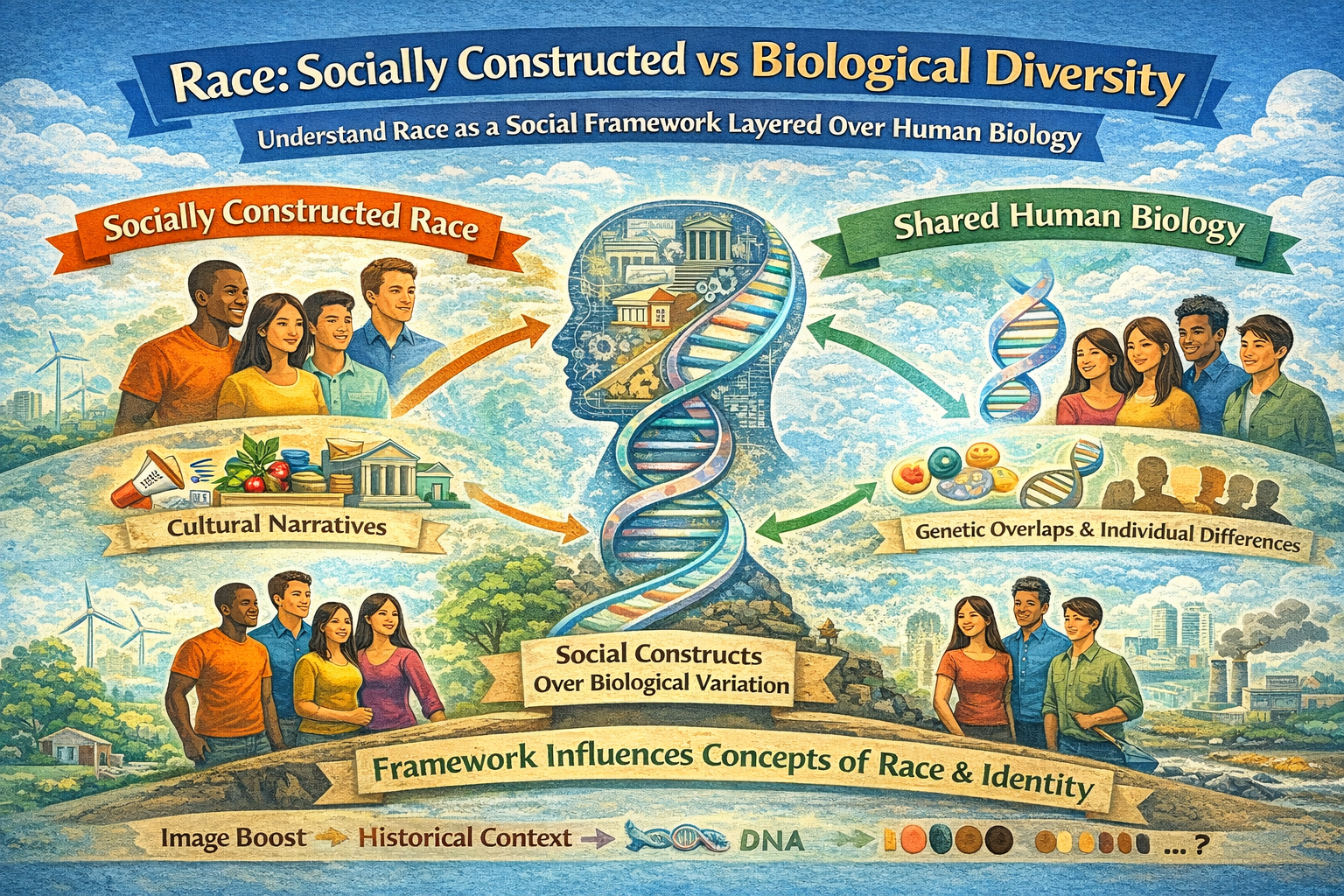 Race as a social construct layered over human variation