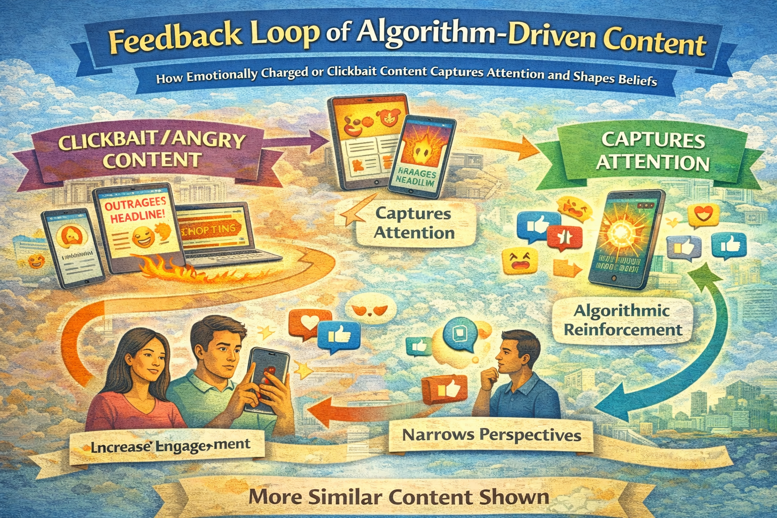 Algorithm-driven content loop
