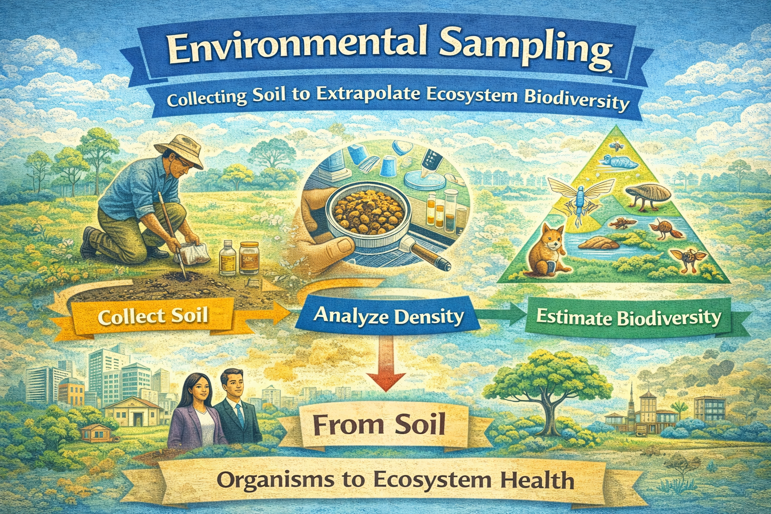 Soil biodiversity sampling process