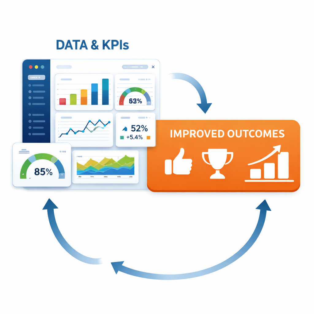infographic showing relationship between data measurement and system improvement

